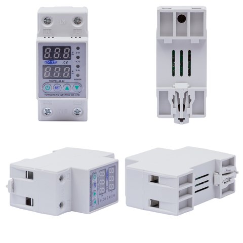 Реле напряжения TOMZN TOVPD1-40-EC (VA), 220 В, 40 A, с защитой по току и напряжению Превью 1