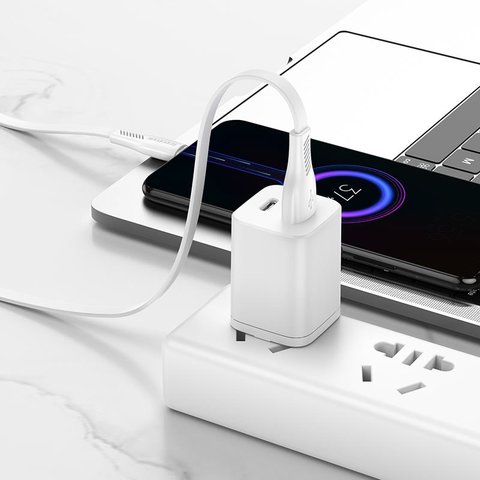 USB кабель Borofone BX85, USB тип-A, micro-USB тип-B, 100 см, 2,4 А, белый, #6974443387100 Превью 1
