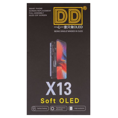 Дисплей для iPhone 13, чорний, з рамкою, High Copy, без помилки, (OLED), DD-OLED OEM soft, diagnosable Прев'ю 2