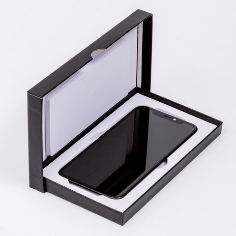 LCD compatible with iPhone XS, (black, with frame, HC, (OLED), GX OEM hard) Preview 2