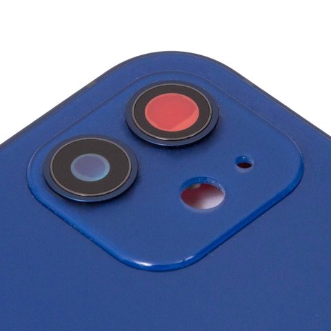 Carcasa puede usarse con iPhone 12, azul, con botones laterales,  con sujetador de tarjeta SIM Vista previa  1
