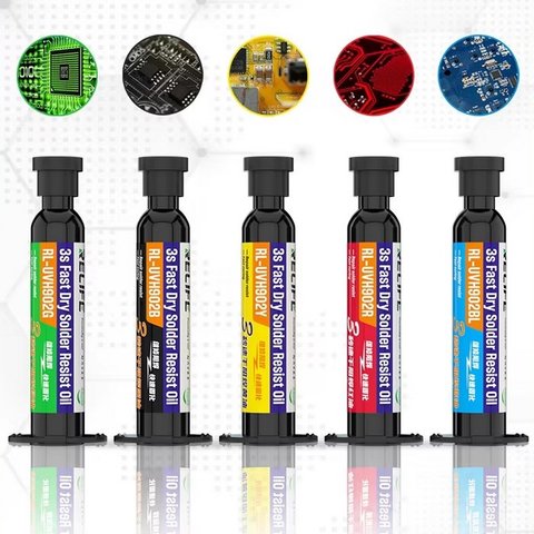 Máscara de soldadura RELIFE RL-UVH902G, verde, 10 ml, UV, de secado instantáneo Vista previa  1