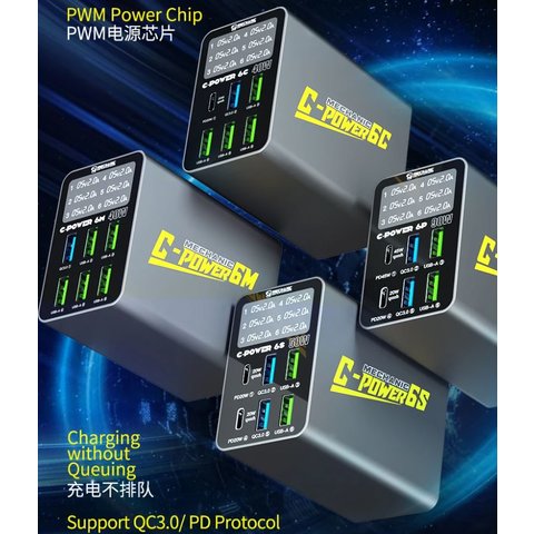 Mains Charger Mechanic C-Power 6P, (100 W, Quick Charge, Power Delivery (PD), 6 outputs) Preview 1