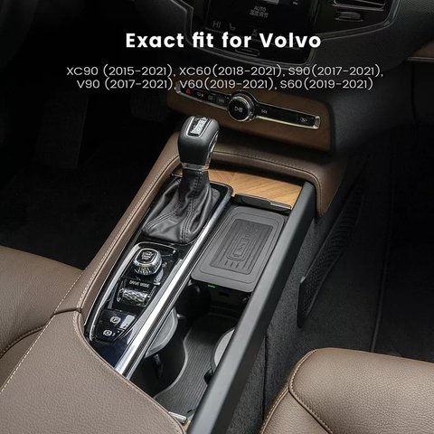 Беспроводная зарядка QI для Volvo S90/V90 2017-2021, Volvo V60/S60 2019-2021, Volvo XC60 2018-2021 г.в. Превью 2