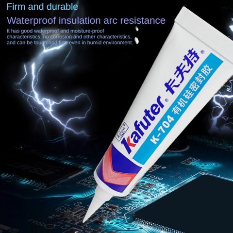 Клей-герметик Kafuter K-704B, 45 г, черный, полугустой Превью 2