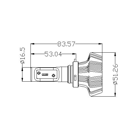 Juego de luces LED principales para coche UP-7HL-9005W-4000Lm (H7, 4000 lm, luz blanca fría) Vista previa  1