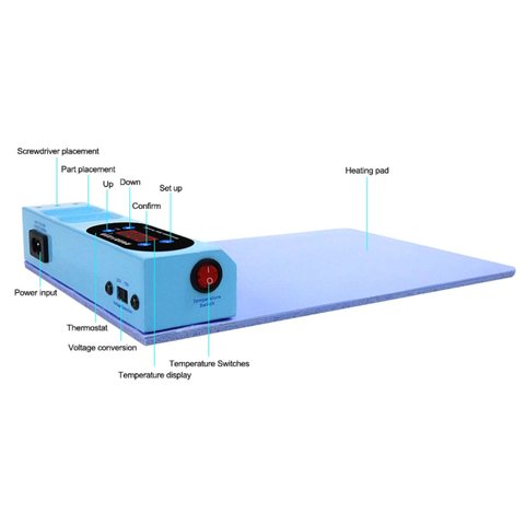 Alfombra de calentamiento para desarme (separador) Sunshine S-918E mini, 225 × 175 mm Vista previa  2