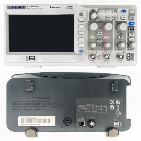 Цифровий осцилограф SIGLENT SDS1102DL+ Прев'ю 2
