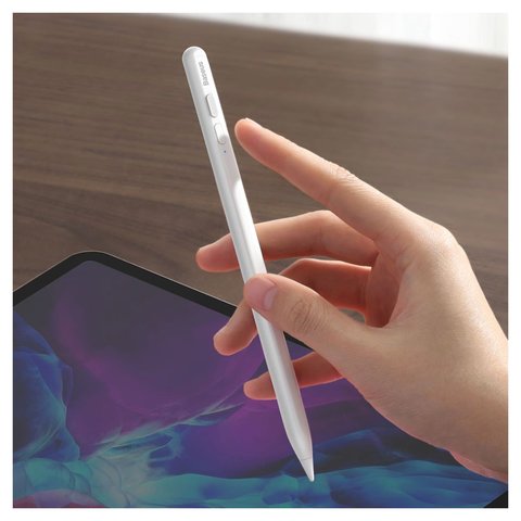 Стилус Baseus Writing Capacitive Stylus, активный, белый, #ACSXB-B02 Превью 1
