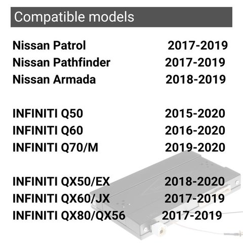 CarPlay для Nissan Patrol / Pathfinder / Armada, INFINITI QX50 / QX60 / QX80 2015-2020 г.в. Превью 1