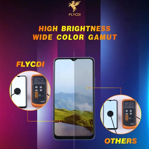 Дисплей для Vivo Y01, Y11s, Y12a, Y12s, Y15a, Y15c, Y15s, Y20 (2020), Y20 (2021), Y20i, Y20s, черный, без рамки, FLYCDI Превью 2