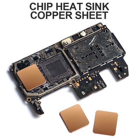 Термопрокладка RELIFE RL-093B, мідна, 0,3 мм, 14 мм, 12,45 мм, 50 шт Прев'ю 1