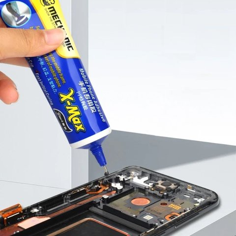 Клей-герметик Mechanic X-MAX, для приклеивания тачскрина, дисплея, 15 мл, черный Превью 2