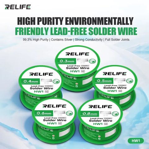 Припій RELIFE HW1, 0,8 мм, 40 г, безсвинцевий Прев'ю 1